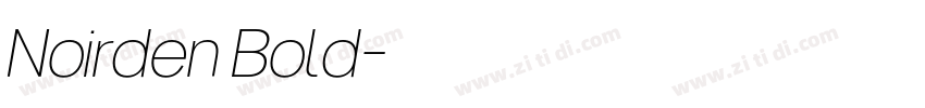 Noirden Bold字体转换 Noirden Bold字体转换